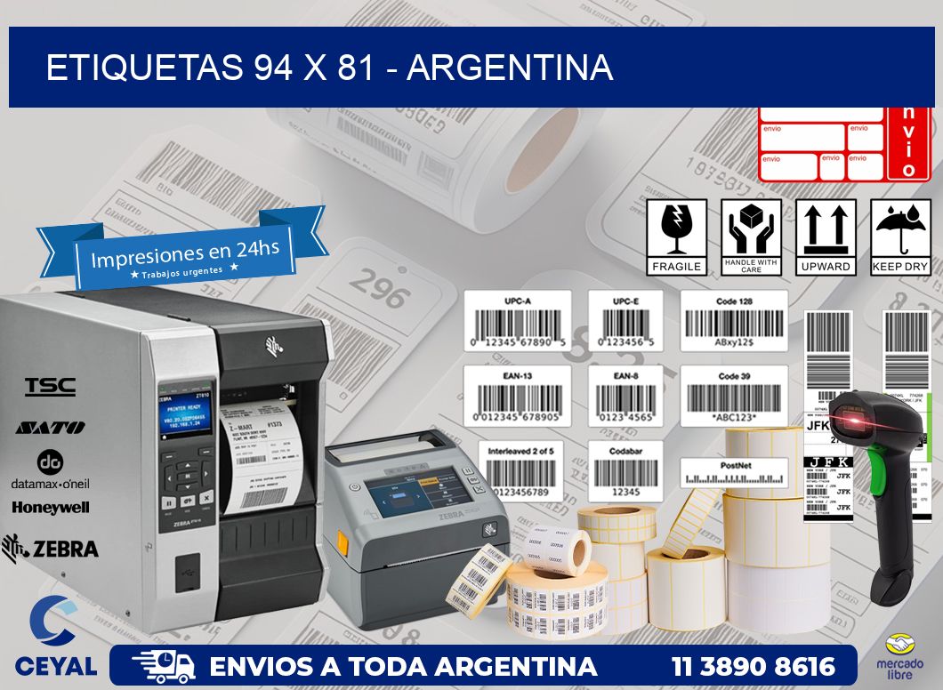 ETIQUETAS 94 x 81 - ARGENTINA