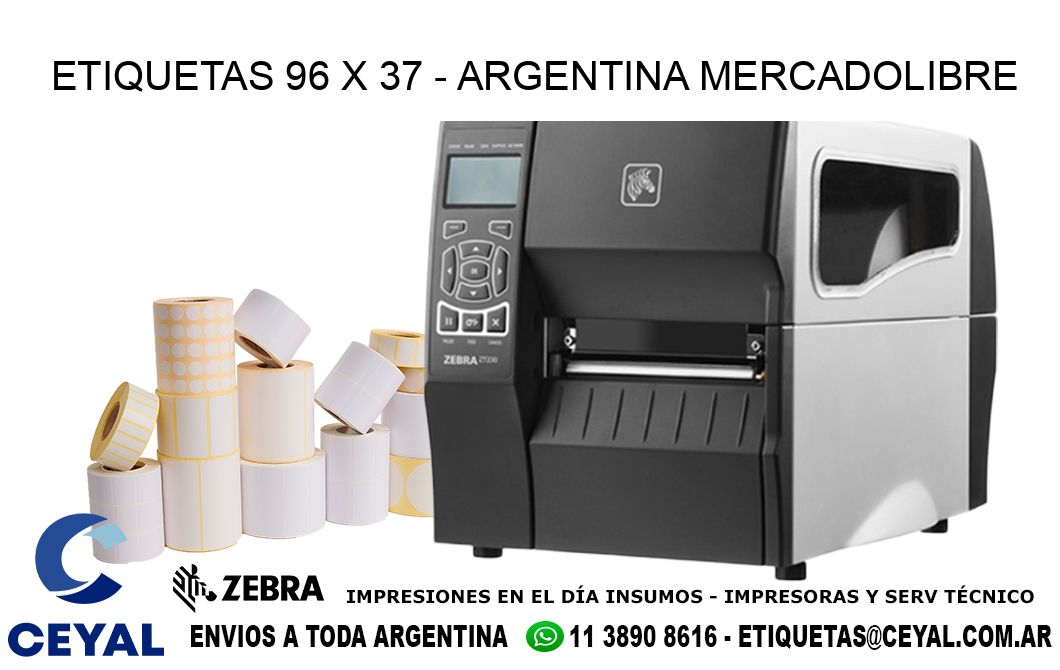 ETIQUETAS 96 x 37 - ARGENTINA MERCADOLIBRE