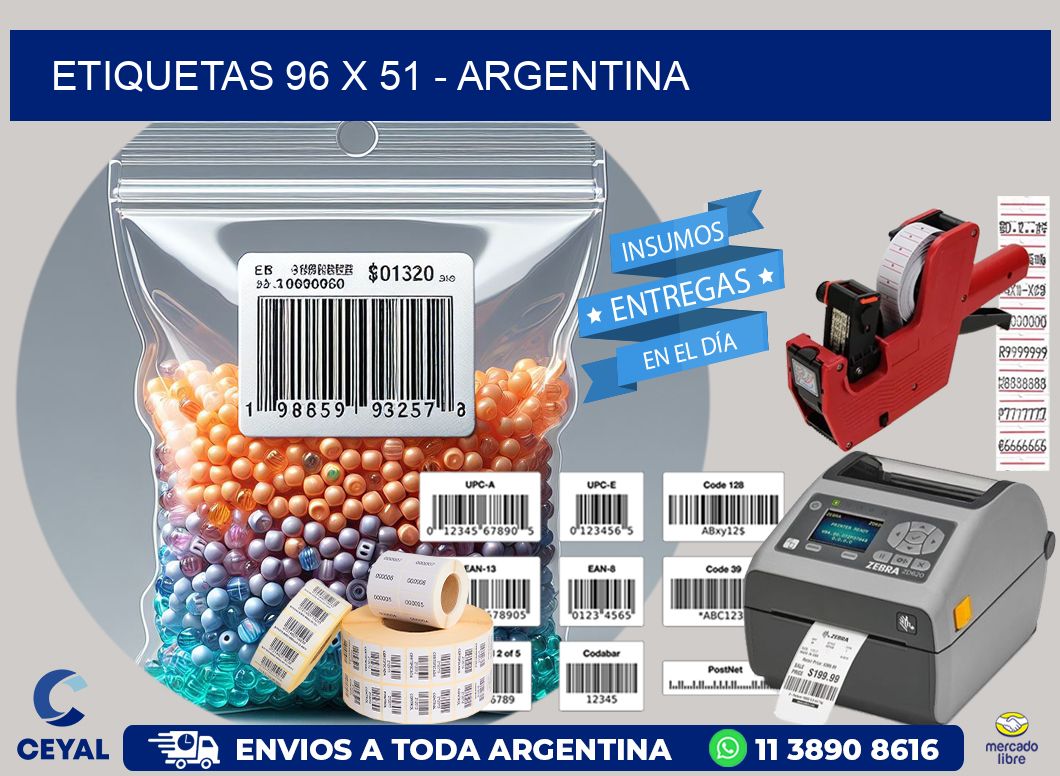 ETIQUETAS 96 x 51 - ARGENTINA