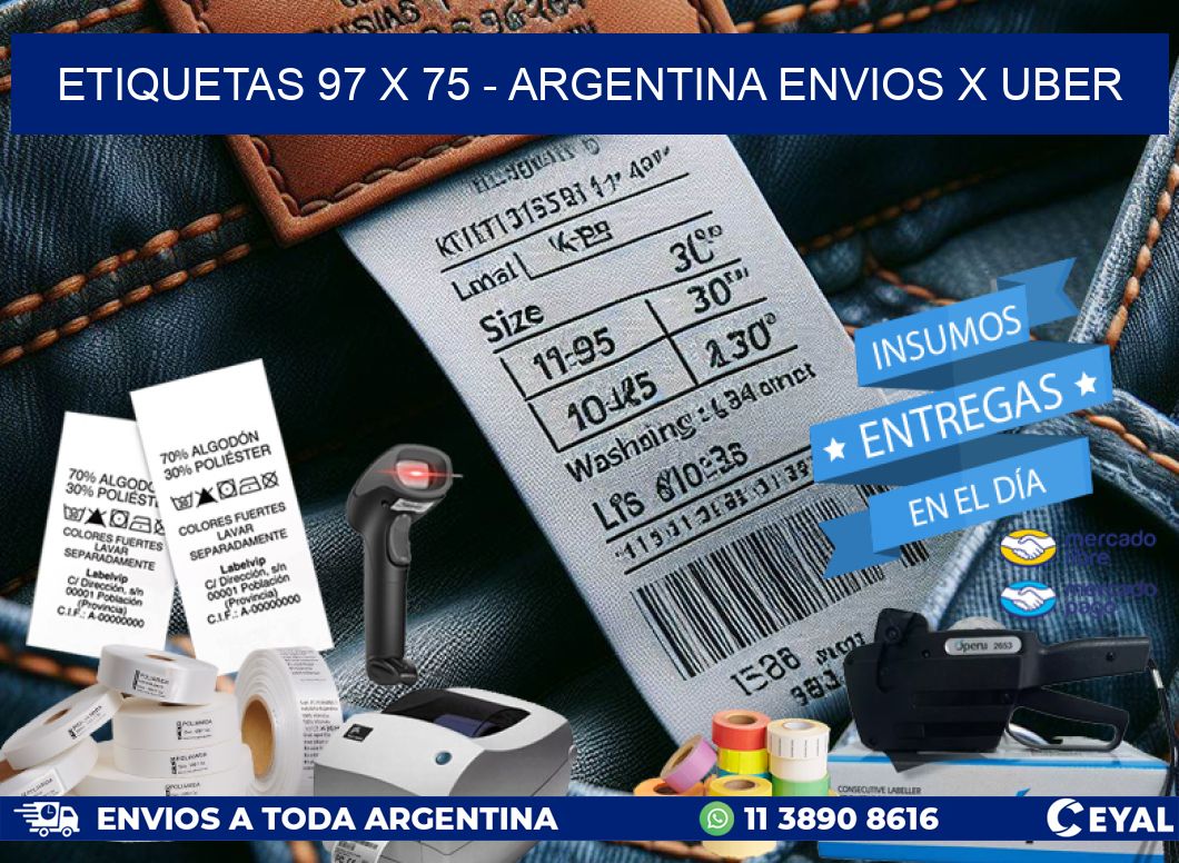 ETIQUETAS 97 x 75 – ARGENTINA ENVIOS X UBER