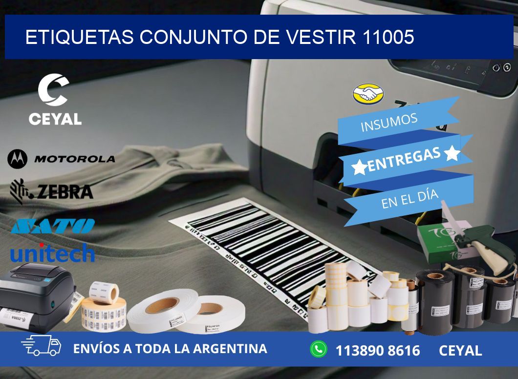 ETIQUETAS CONJUNTO DE VESTIR 11005