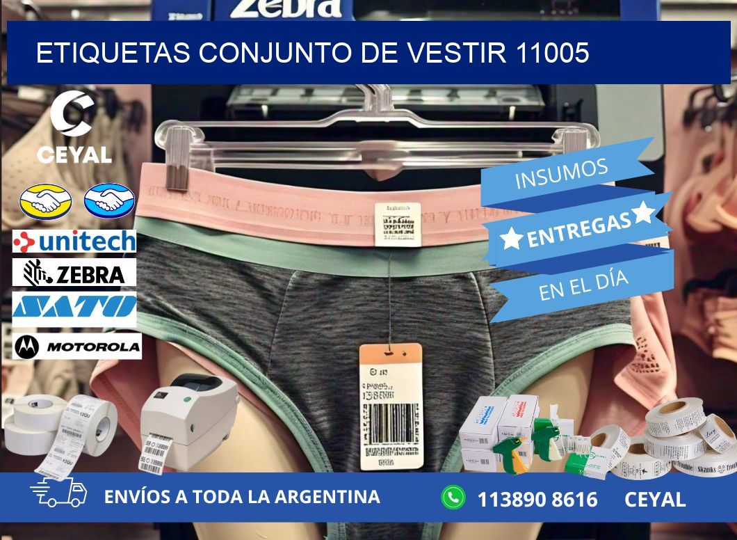 ETIQUETAS CONJUNTO DE VESTIR 11005