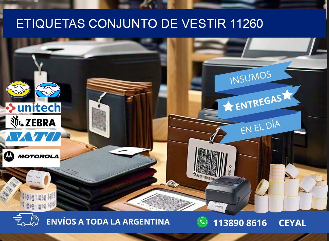 ETIQUETAS CONJUNTO DE VESTIR 11260