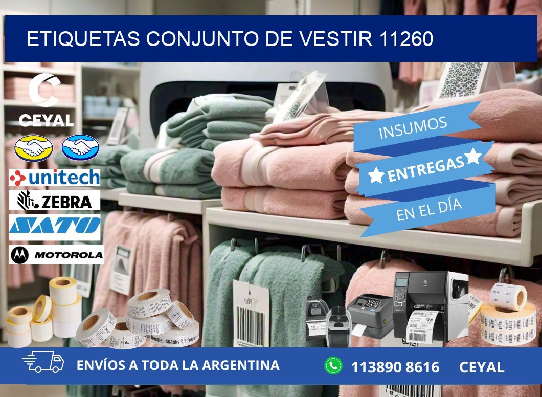 ETIQUETAS CONJUNTO DE VESTIR 11260