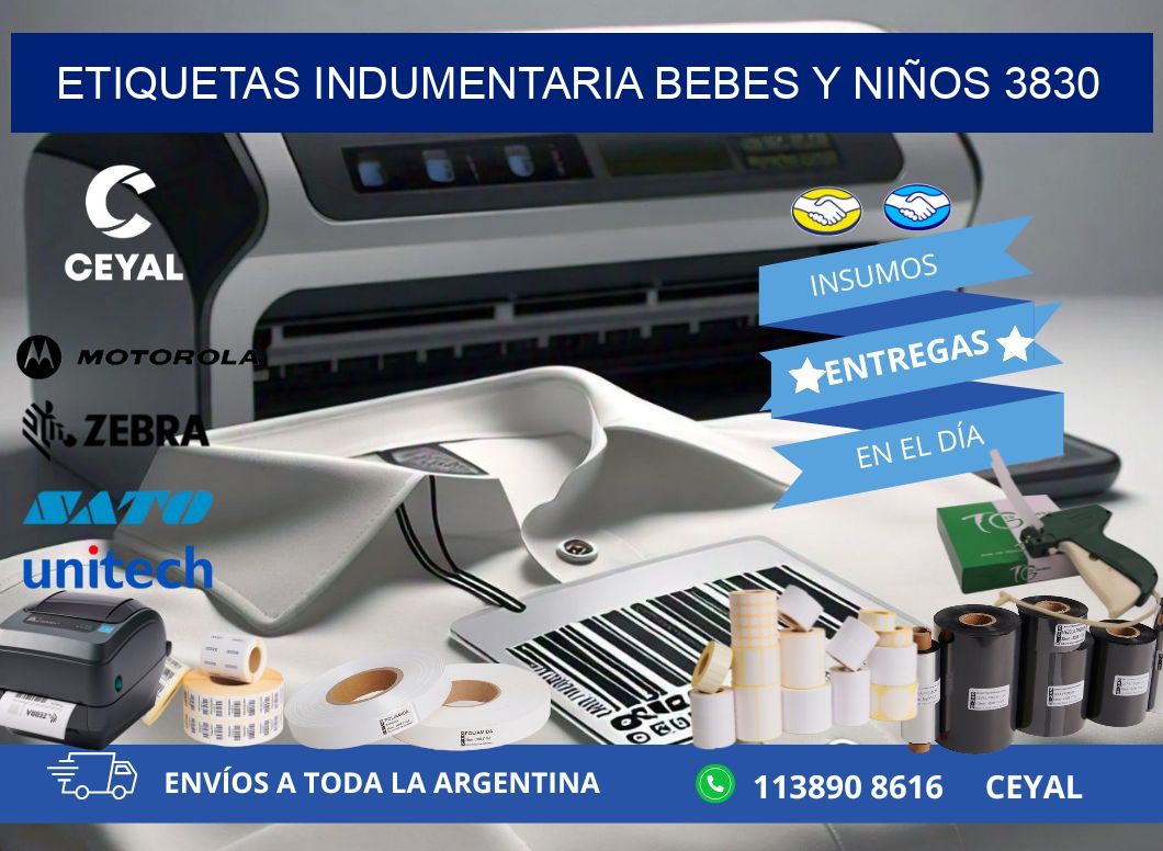 ETIQUETAS INDUMENTARIA BEBES Y NIÑOS 3830