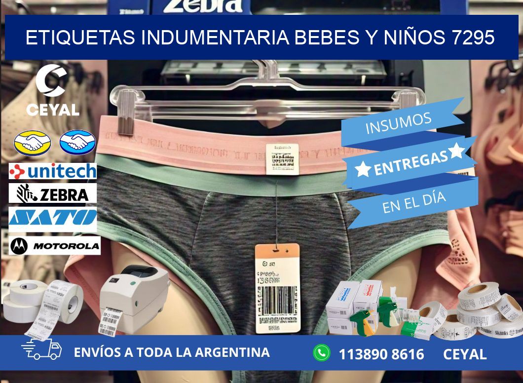 ETIQUETAS INDUMENTARIA BEBES Y NIÑOS 7295
