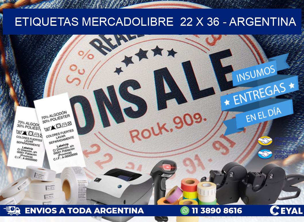 ETIQUETAS MERCADOLIBRE  22 x 36 – ARGENTINA