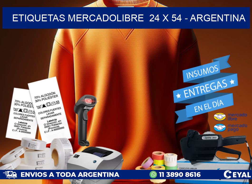 ETIQUETAS MERCADOLIBRE  24 x 54 – ARGENTINA