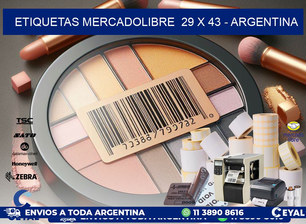 ETIQUETAS MERCADOLIBRE  29 x 43 – ARGENTINA