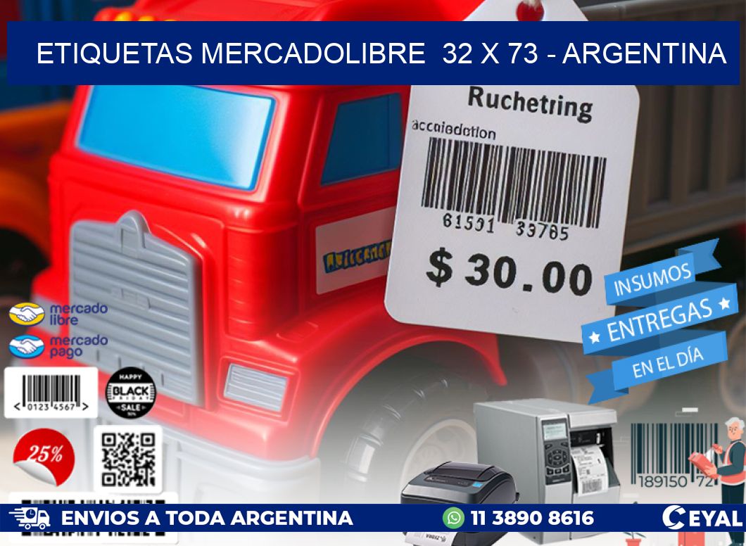 ETIQUETAS MERCADOLIBRE  32 x 73 – ARGENTINA