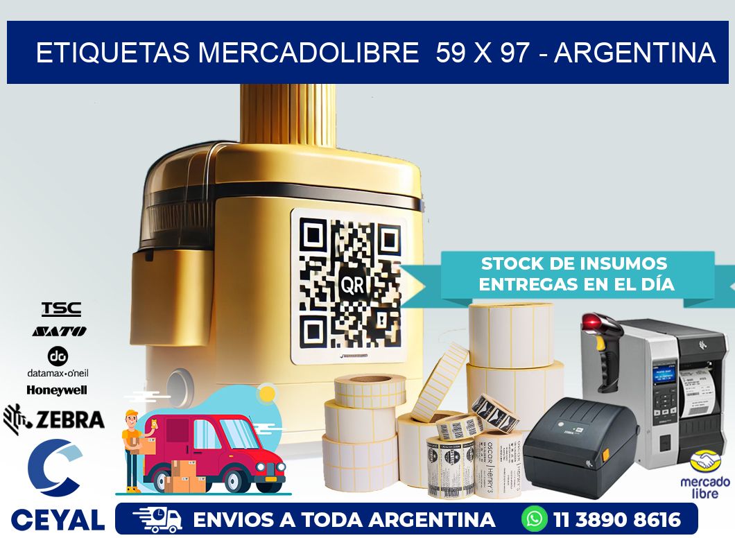 ETIQUETAS MERCADOLIBRE  59 x 97 – ARGENTINA