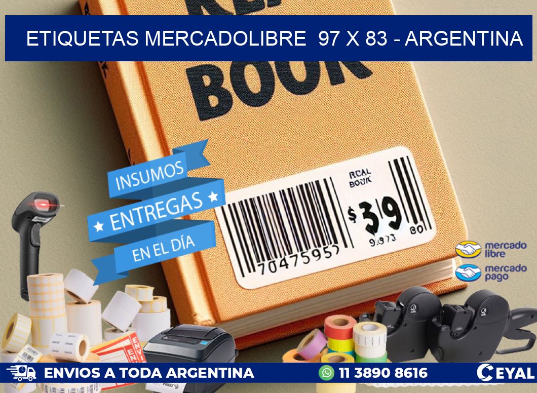 ETIQUETAS MERCADOLIBRE  97 x 83 - ARGENTINA