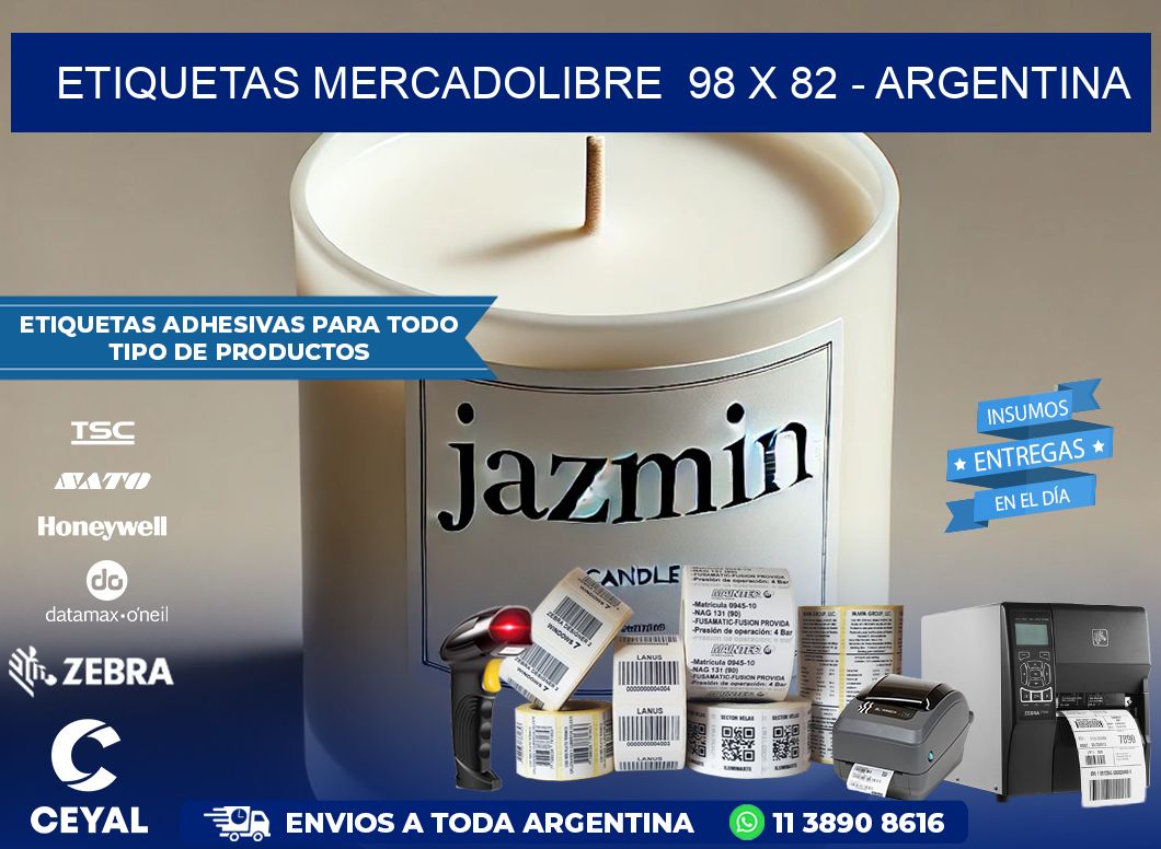 ETIQUETAS MERCADOLIBRE  98 x 82 – ARGENTINA