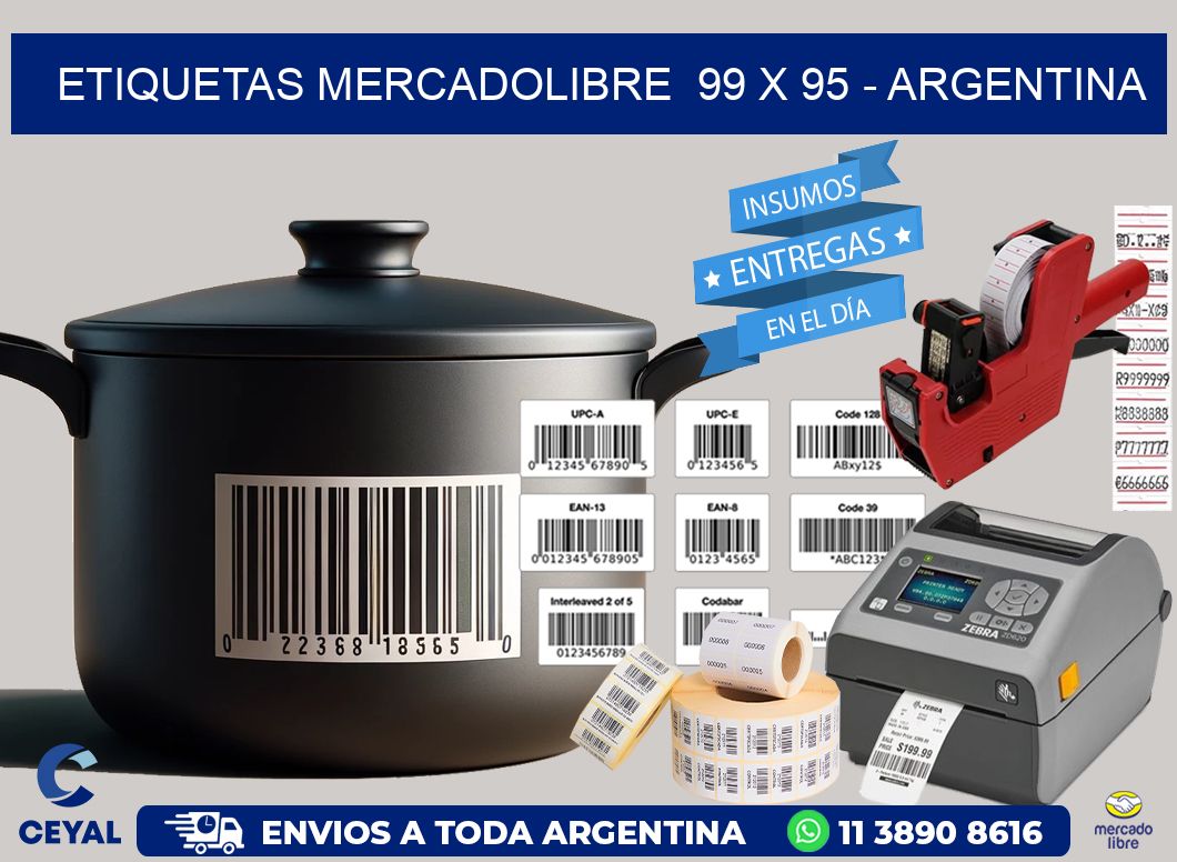 ETIQUETAS MERCADOLIBRE  99 x 95 – ARGENTINA