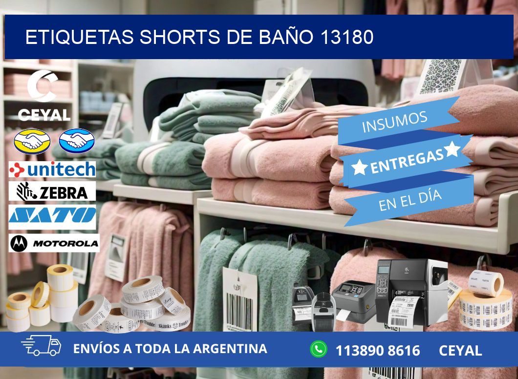 ETIQUETAS SHORTS DE BAÑO 13180