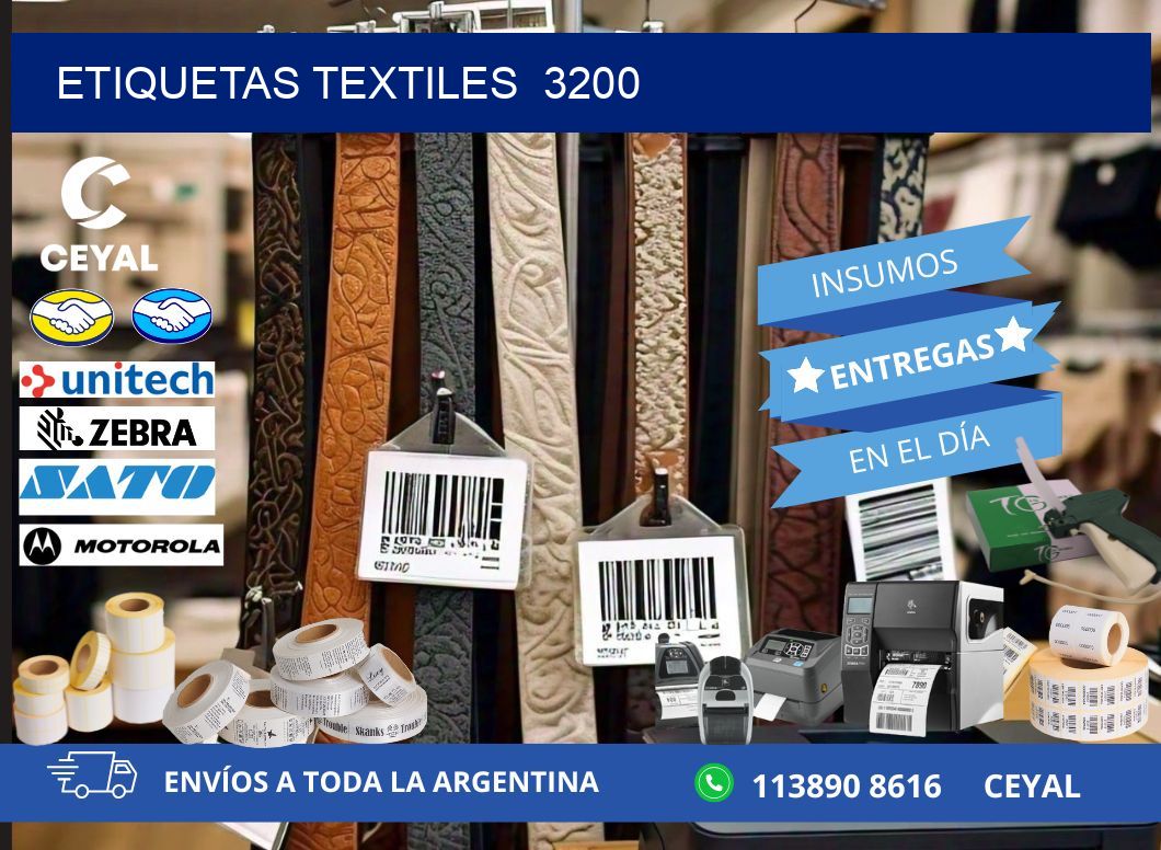 ETIQUETAS TEXTILES  3200