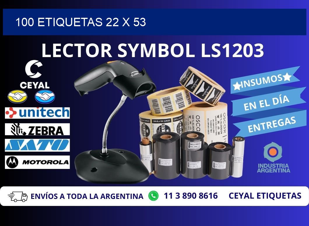 100 ETIQUETAS 22 x 53