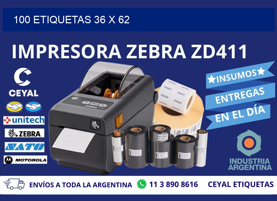 100 ETIQUETAS 36 x 62