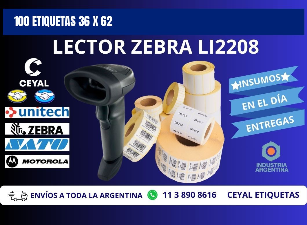 100 ETIQUETAS 36 x 62