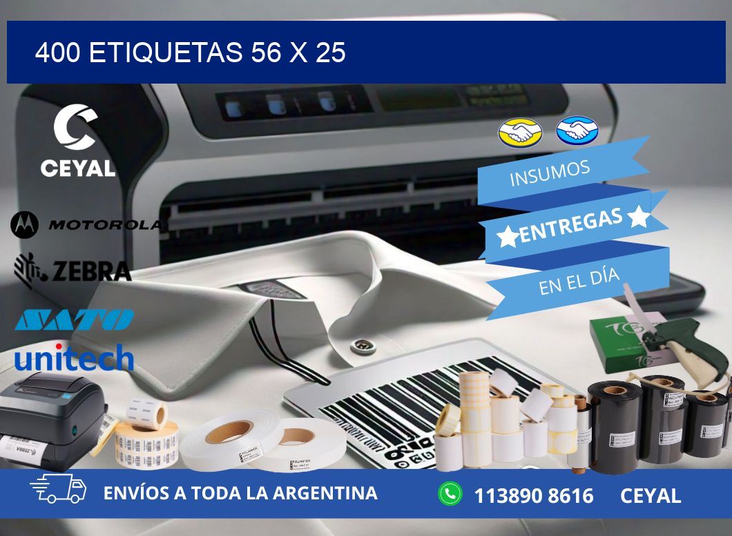 400 ETIQUETAS 56 x 25