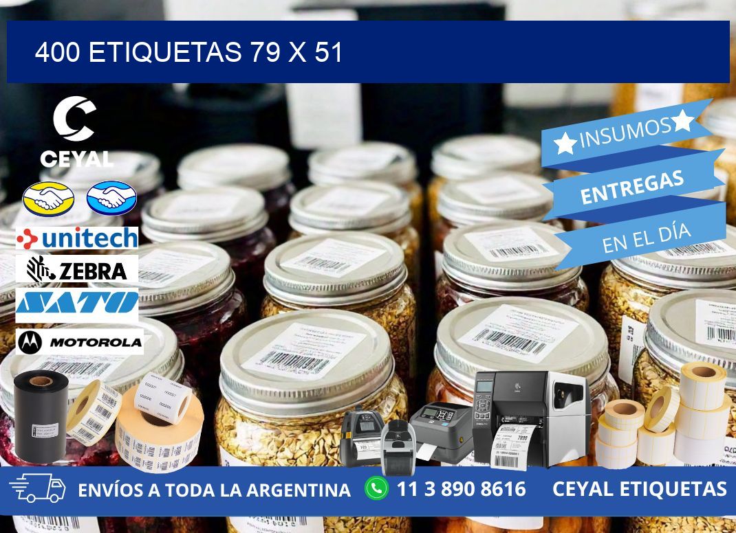 400 ETIQUETAS 79 x 51