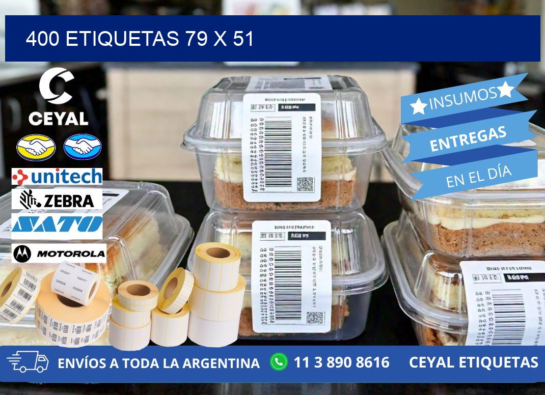 400 ETIQUETAS 79 x 51