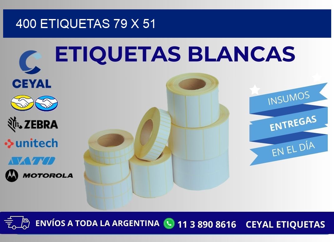 400 ETIQUETAS 79 x 51