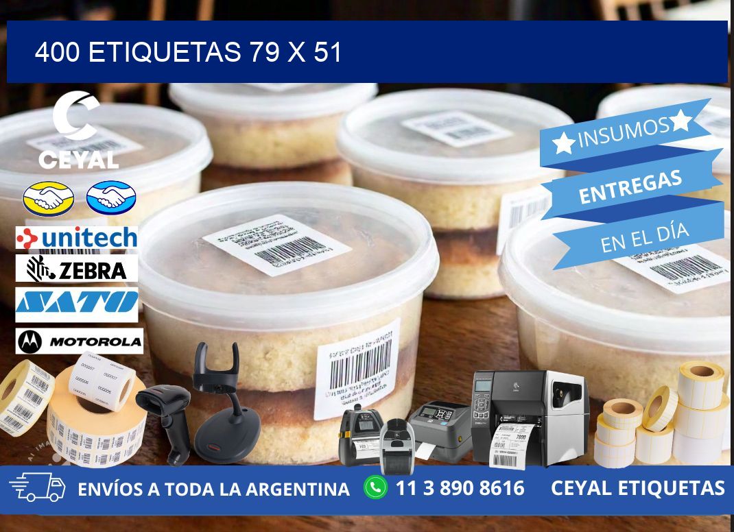 400 ETIQUETAS 79 x 51