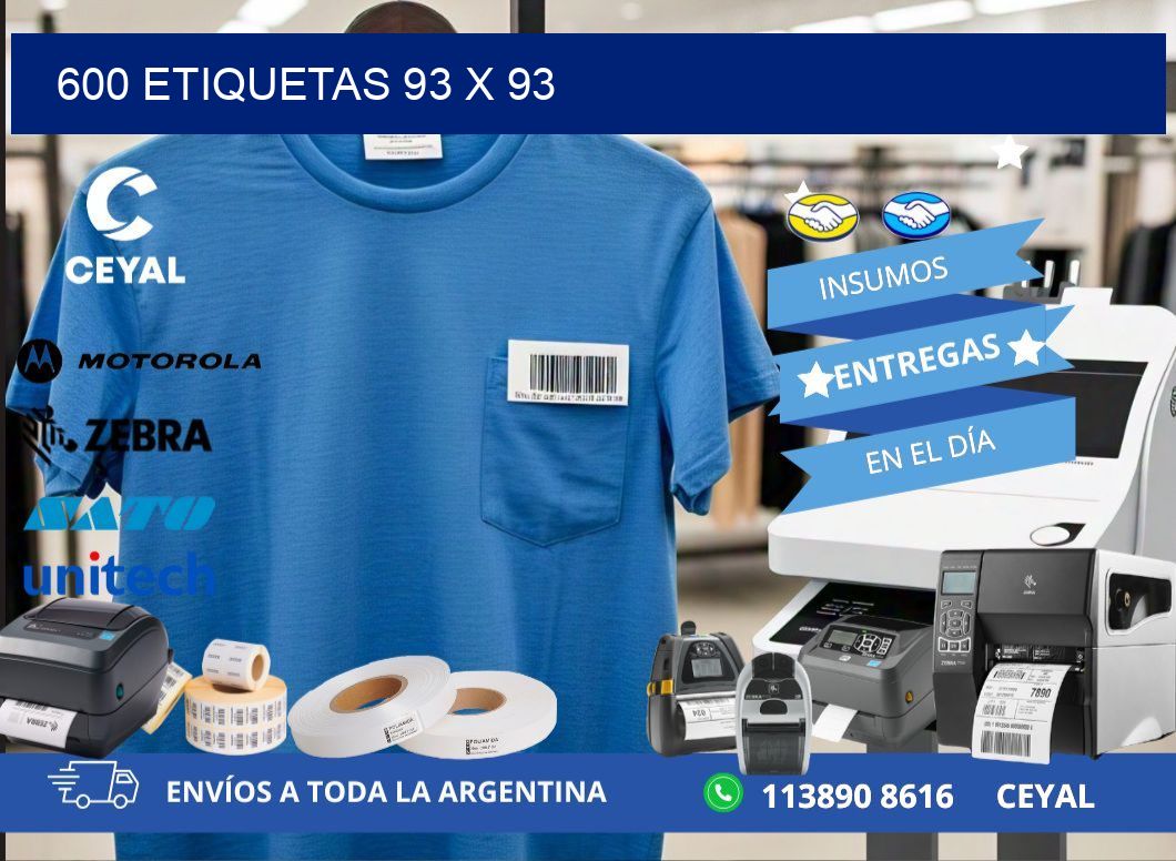 600 ETIQUETAS 93 x 93