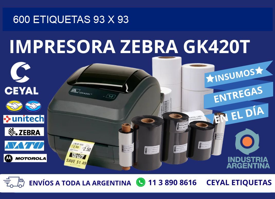 600 ETIQUETAS 93 x 93