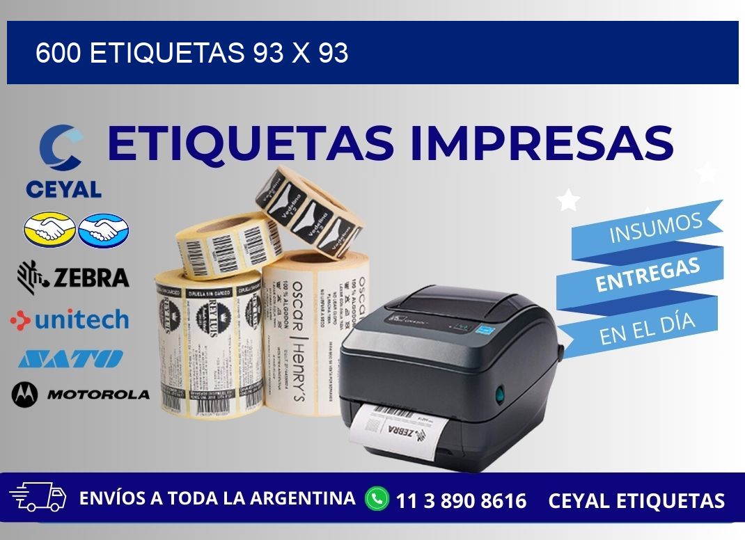 600 ETIQUETAS 93 x 93