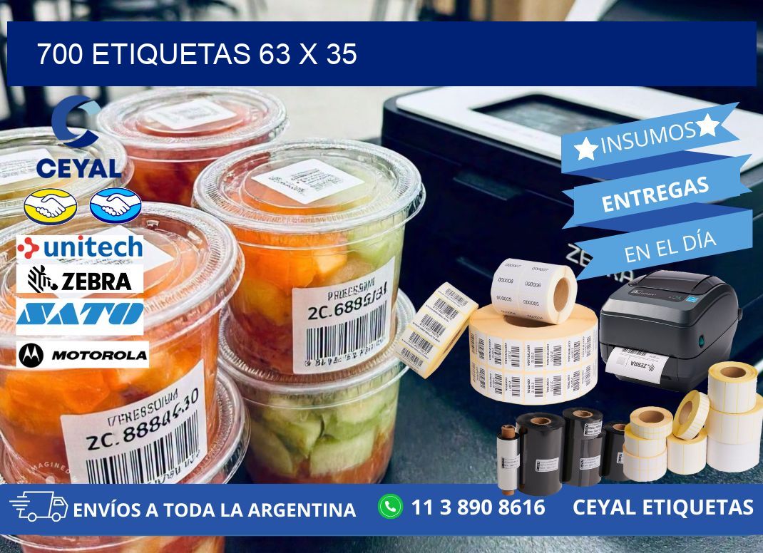 700 ETIQUETAS 63 x 35