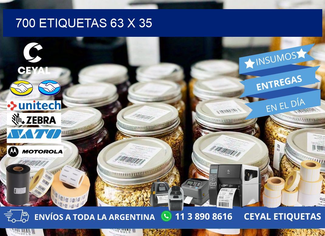 700 ETIQUETAS 63 x 35