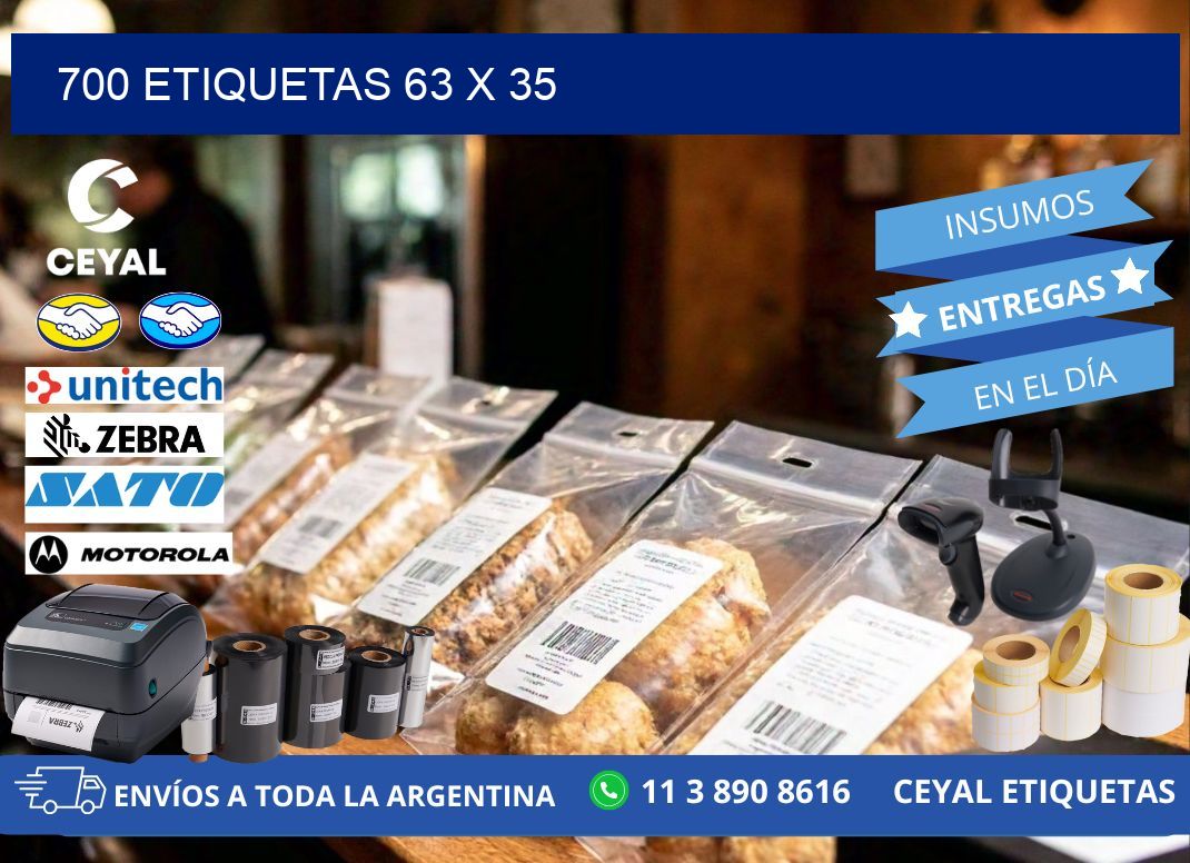 700 ETIQUETAS 63 x 35