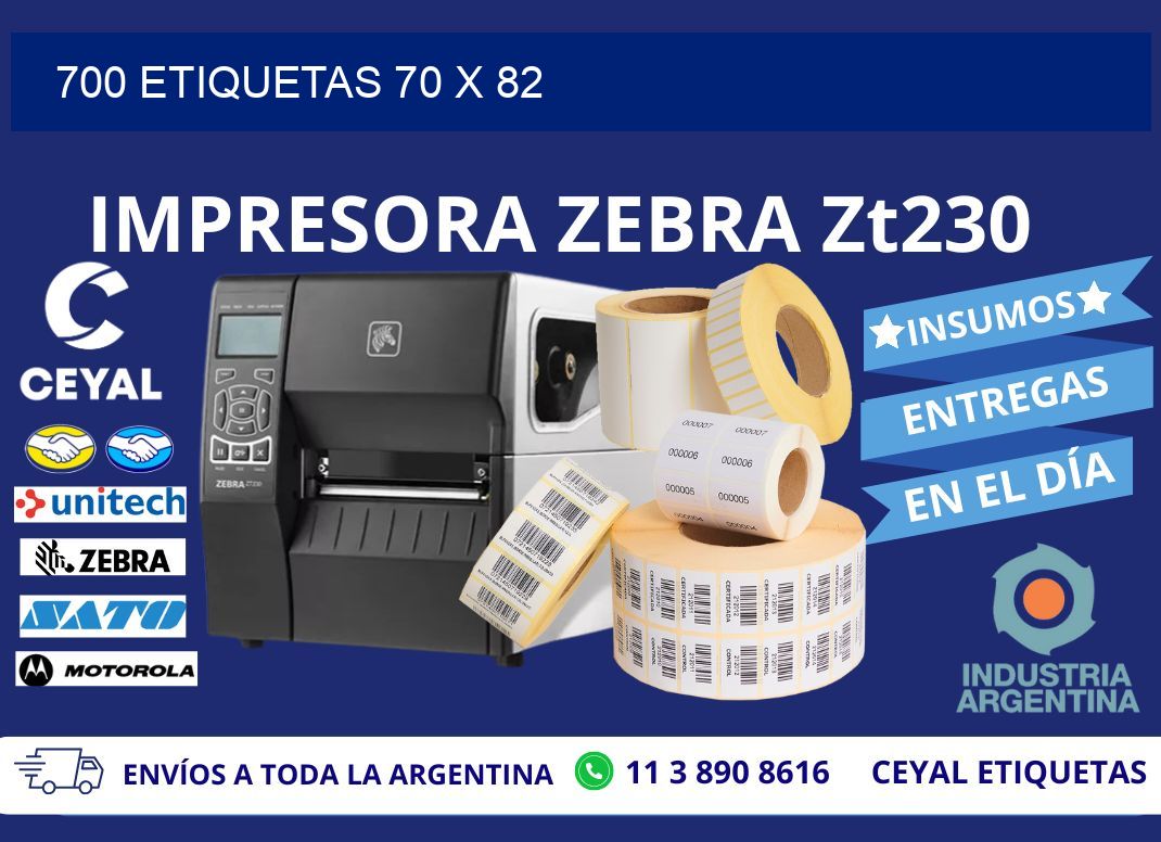 700 ETIQUETAS 70 x 82