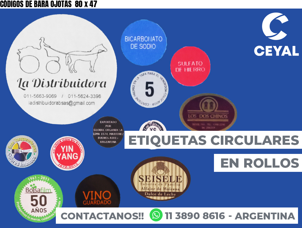 CÓDIGOS DE BARA OJOTAS  80 x 47
