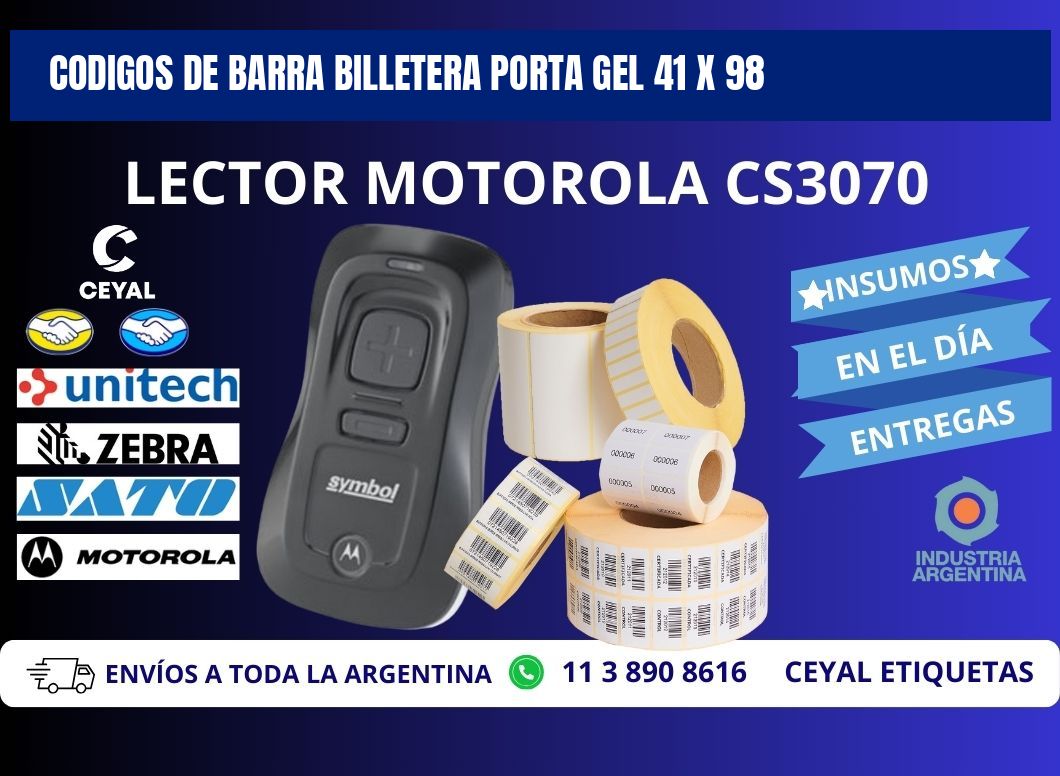 CODIGOS DE BARRA BILLETERA PORTA GEL 41 x 98