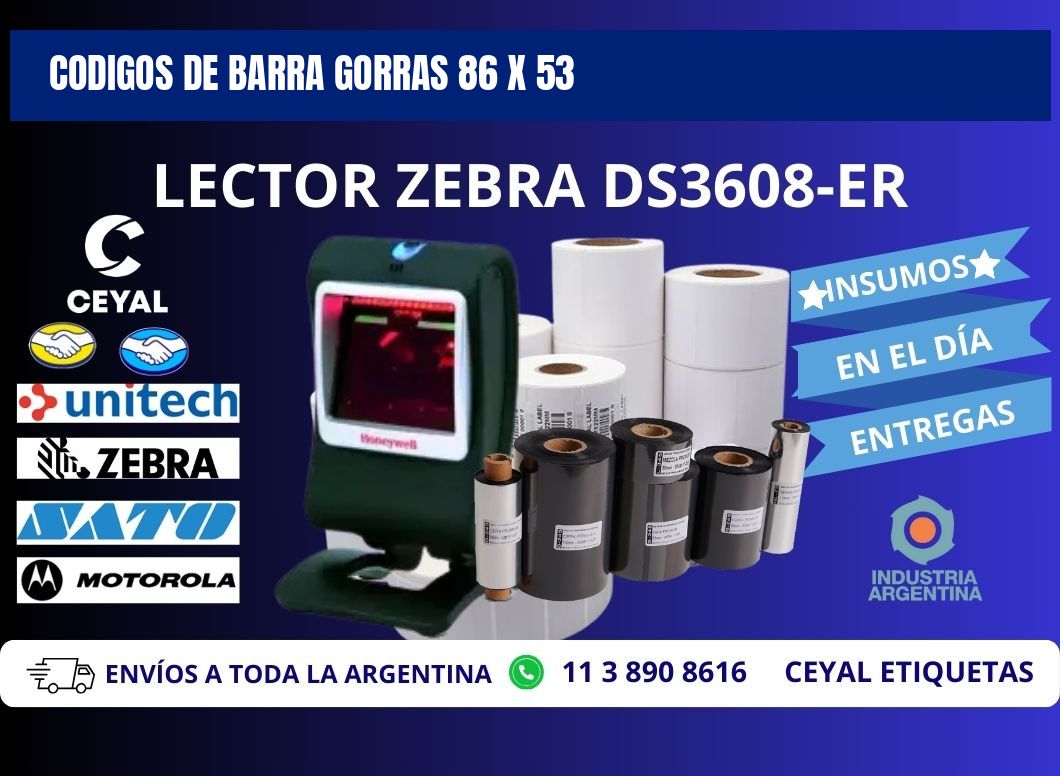 CODIGOS DE BARRA GORRAS 86 x 53