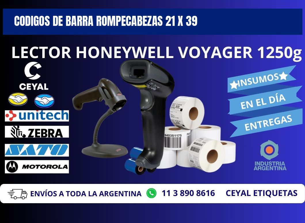 CODIGOS DE BARRA ROMPECABEZAS 21 x 39