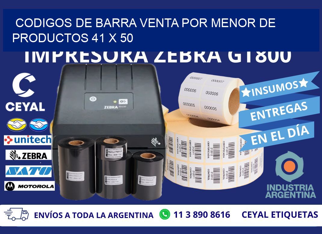 CODIGOS DE BARRA VENTA POR MENOR DE PRODUCTOS 41 x 50