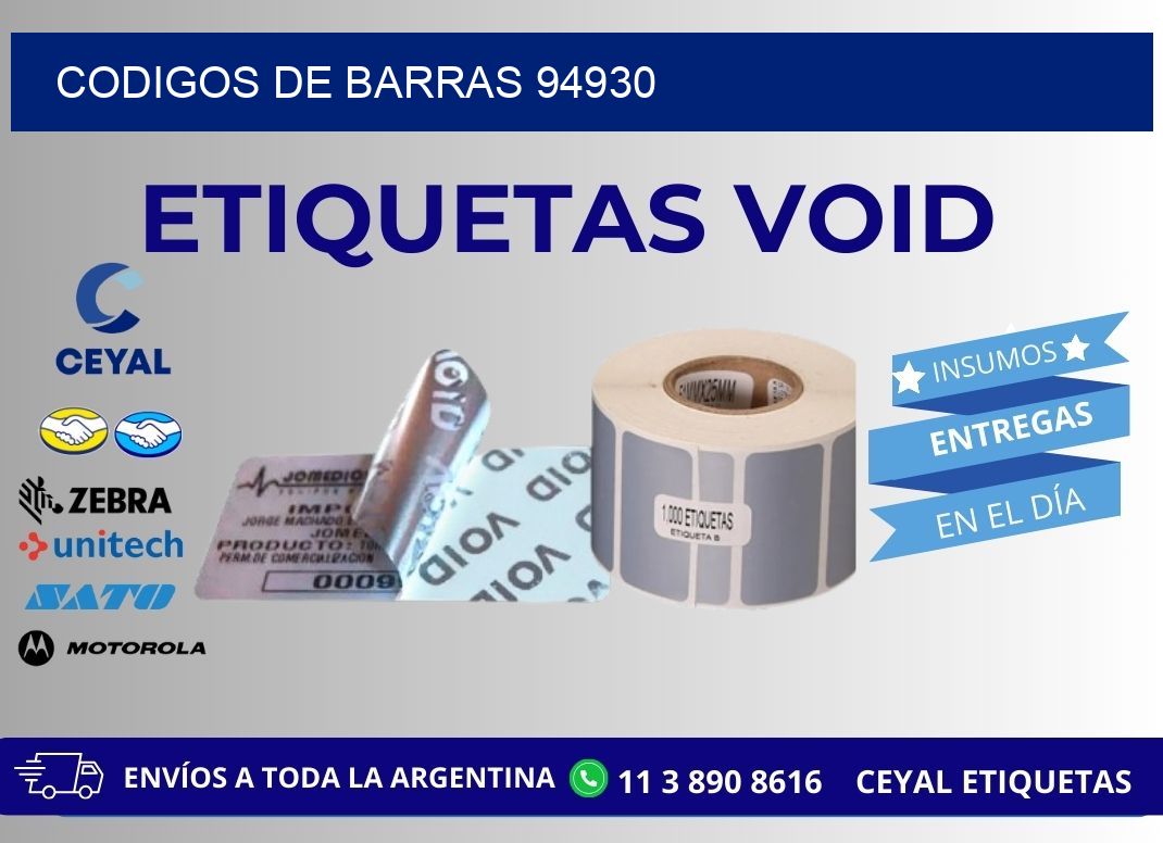 CODIGOS DE BARRAS 94930