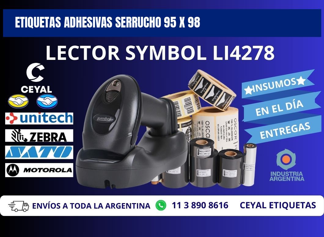 ETIQUETAS ADHESIVAS SERRUCHO 95 x 98