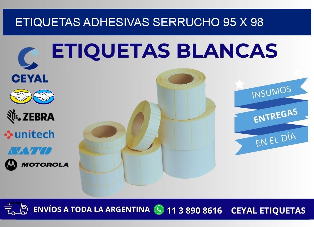 ETIQUETAS ADHESIVAS SERRUCHO 95 x 98