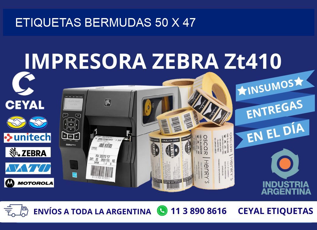 ETIQUETAS BERMUDAS 50 x 47