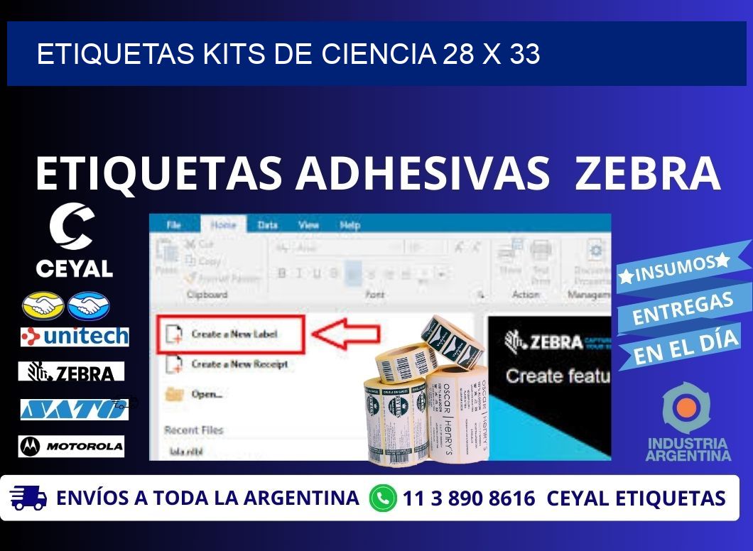 ETIQUETAS KITS DE CIENCIA 28 x 33