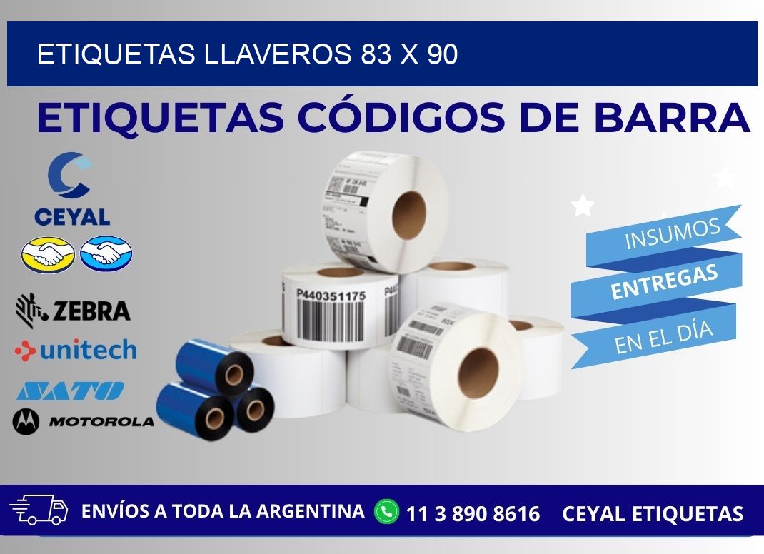 ETIQUETAS LLAVEROS 83 x 90