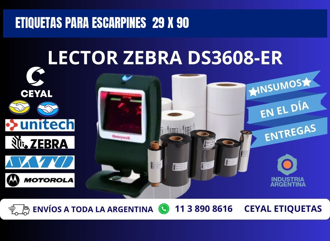 ETIQUETAS PARA ESCARPINES  29 x 90