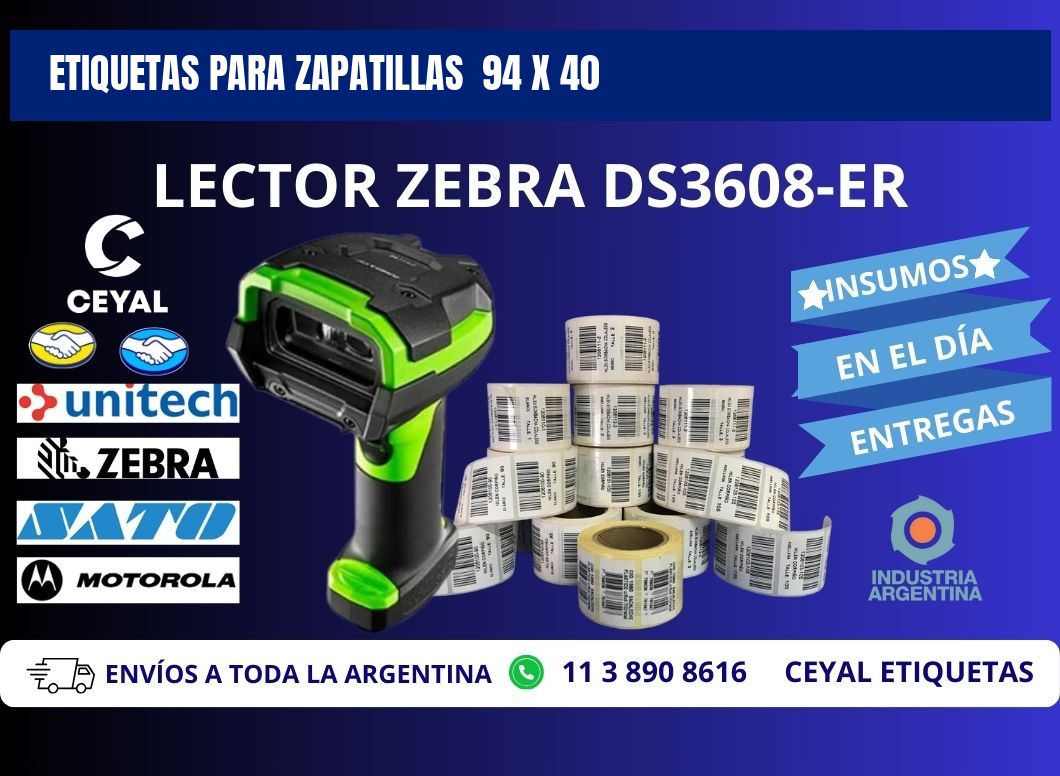ETIQUETAS PARA ZAPATILLAS  94 x 40