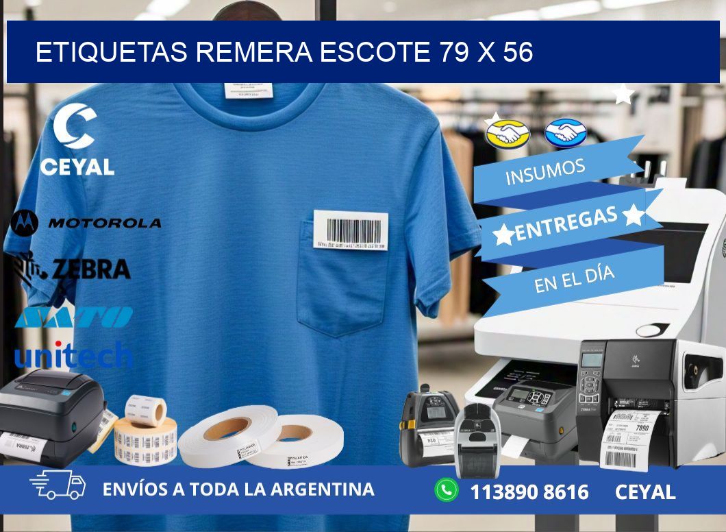 ETIQUETAS REMERA ESCOTE 79 x 56