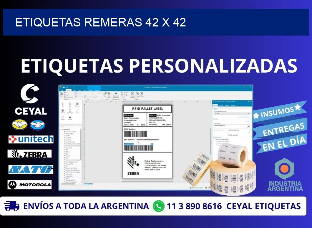 ETIQUETAS REMERAS 42 x 42